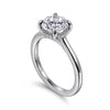 Gabriel 14K White Gold Round Halo Diamond Engagement Ring ER16340R6W44JJ