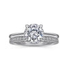 Gabriel 14K White Gold Round Halo Diamond Engagement Ring ER16340R6W44JJ