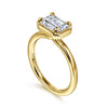 Gabriel & Co. Linen 14K Yellow Gold Emerald Cut Diamond Engagement Ring ER16483E6Y4JJJ