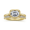 Gabriel & Co. Linen 14K Yellow Gold Emerald Cut Diamond Engagement Ring ER16483E6Y4JJJ