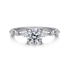 Gabriel & Co. Perry 14K White Gold Round Diamond Engagement Ring ER16497R4W44JJ
