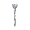 Gabriel & Co. Perry 14K White Gold Round Diamond Engagement Ring ER16497R4W44JJ