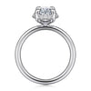 Gabriel & Co. 14K White Gold Oval Hidden Halo Diamond Engagement Ring ER16565O10W44JJ
