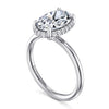 Gabriel & Co. 14K White Gold Oval Hidden Halo Diamond Engagement Ring ER16565O10W44JJ