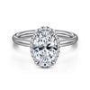 Gabriel & Co. Seattle 14K White Gold Oval Hidden Halo Diamond Engagement Ring ER16565O8W44JJ