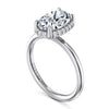 Gabriel & Co. Seattle 14K White Gold Oval Hidden Halo Diamond Engagement Ring ER16565O8W44JJ