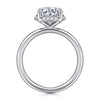 Gabriel & Co. Seattle 14K White Gold Round Hidden Halo Diamond Engagement Ring ER16565R8W44JJ