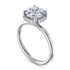 Gabriel & Co. Seattle 14K White Gold Round Hidden Halo Diamond Engagement Ring ER16565R8W44JJ