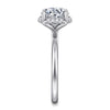 Gabriel & Co. Seattle 14K White Gold Round Hidden Halo Diamond Engagement Ring ER16565R8W44JJ