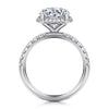 Gabriel & Co. 14K White Gold 1/2 Way Round Diamond Engagement Ring ER16568R12W44JJ
