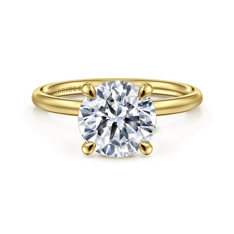 Gabriel & Co. Tiana 14K Yellow Gold Round Solitaire Diamond Engagement Ring ER16569R10Y4JJJ