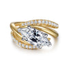 Gabriel & Co. Slate 14K White-Yellow Gold Bypass Marquise Shape Diamond Engagement Ring ER16643M8M44JJ