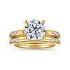 Gabriel & Co. Carroline 14K Yellow Gold Round Diamond Engagement Ring ER16670R8Y44JJ