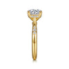 Gabriel & Co. Carroline 14K Yellow Gold Round Diamond Engagement Ring ER16670R8Y44JJ
