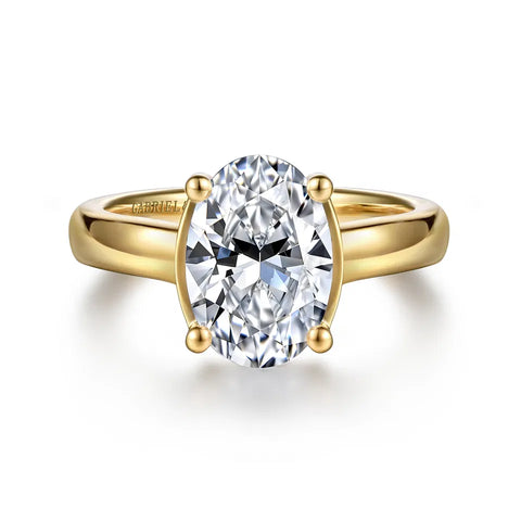 Gabriel & Co. Villa 14K Yellow Gold Half Bezel Oval Diamond Engagement Ring ER16707O8Y44JJ