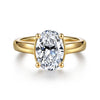 Gabriel & Co. Villa 14K Yellow Gold Half Bezel Oval Diamond Engagement Ring ER16707O8Y44JJ