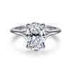 Gabriel & Co. Alden 14K White Gold Split Shank Oval Diamond Engagement Ring ER16734O8W44JJ