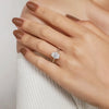 Gabriel & Co. Alden 14K White Gold Split Shank Oval Diamond Engagement Ring ER16734O8W44JJ