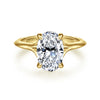 Gabriel & Co. Alden 14K Yellow Gold Split Shank Oval Diamond Engagement Ring ER16734O8Y44JJ