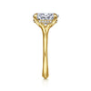 Gabriel & Co. Alden 14K Yellow Gold Split Shank Oval Diamond Engagement Ring ER16734O8Y44JJ