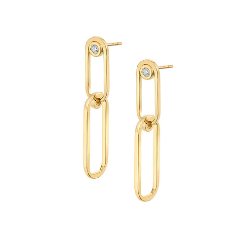 Michael M Couplet 14K Yellow Gold Women's Earrings ER353