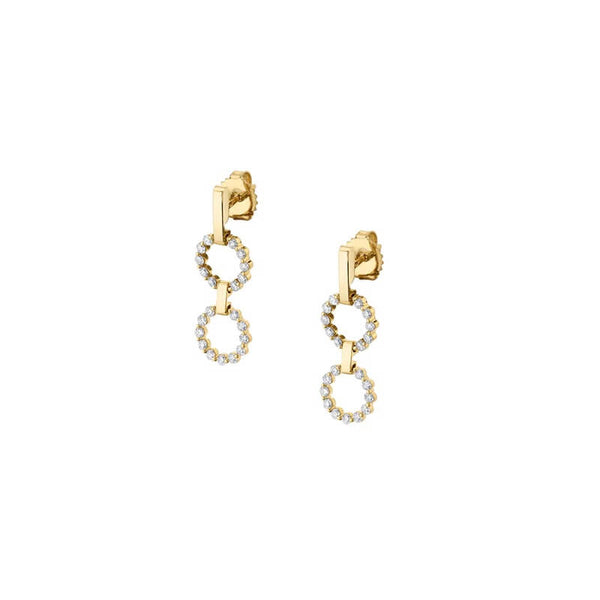 Michael M Two Ring Cloud Drop Earrings ER385