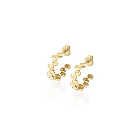 Michael M 14K Yellow Gold Carve Earrings ER466