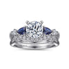 Gabriel & Co. Carrie 14K White Gold Round Five Stone Sapphire & Diamond Engagement Ring ER6002W44SA