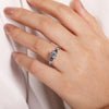 Gabriel & Co. Carrie 14K White Gold Round Five Stone Sapphire & Diamond Engagement Ring ER6002W44SA