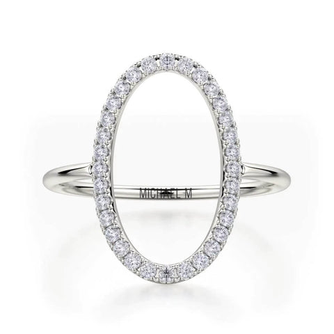 Michael M Open Oval Diamond Ring F303-6.5