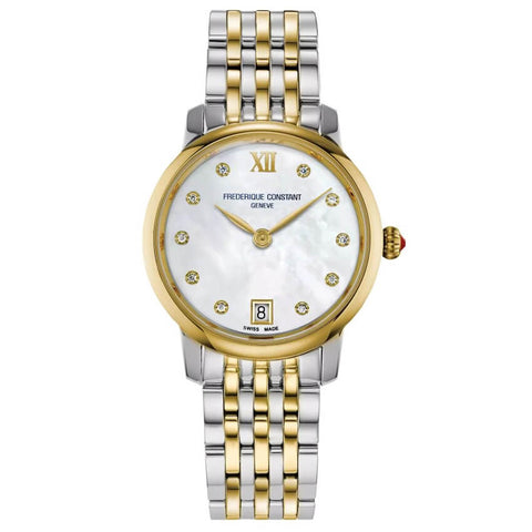 Frederique Constant Slimline Two-Tone Ladies Watch FC-220MPWD1S23B