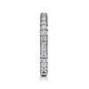 Gabriel 14K White Gold Baguette and Round Diamond Stackable Ring LR4572W44JJ