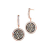 Charriol 18K Rose Gold Mixed Color Diamonds Drop Earrings 03-05-0282-30