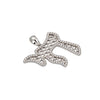 14K White Gold Hebrew Chai Symbol Pendant