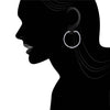 Gabriel 14K White Gold Micro Pave 30mm Round Inside Out Diamond Hoop Earrings EG10855W45JJ