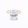 3.10 Carats Oval Brilliant Cut Lab Grown Diamond Solitaire Ring