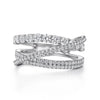 Gabriel 14K White Gold Diamond Layered Criss Cross Ring LR51499W45JJ