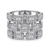 Gabriel 14K White Gold Layered Wide Band Diamond Ring LR51551W44JJ