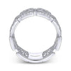 Gabriel 14K White Gold Layered Wide Band Diamond Ring LR51551W44JJ