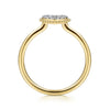 Gabriel & Co. Promise Ring 14K Yellow Gold Diamond Pave Open Heart Ring LR51600Y45JJ