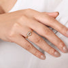 Gabriel & Co. Promise Ring 14K Yellow Gold Diamond Pave Open Heart Ring LR51600Y45JJ