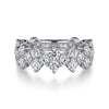 Gabriel & Co. 14K White Gold Diamond Cluster Station Ring LR5362W45JJ