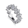 Gabriel & Co. 14K White Gold Diamond Cluster Station Ring LR5362W45JJ