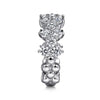 Gabriel & Co. 14K White Gold Diamond Cluster Station Ring LR5362W45JJ