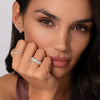 Gabriel & Co. 14K White Gold Diamond Cluster Station Ring LR5362W45JJ