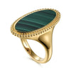 Gabriel 14K Yellow Gold Oval Malachite Inlay Signet Ring LR52381Y4JMA
