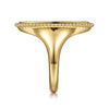 Gabriel 14K Yellow Gold Oval Malachite Inlay Signet Ring LR52381Y4JMA