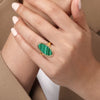 Gabriel 14K Yellow Gold Oval Malachite Inlay Signet Ring LR52381Y4JMA