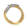 Gabriel & Co. 14K White & Yellow Gold Bujukan and Diamond Bypass Ring LR52772M45JJ