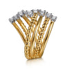 Gabriel & Co. 14K White & Yellow Gold Bujukan and Diamond Bypass Ring LR52772M45JJ